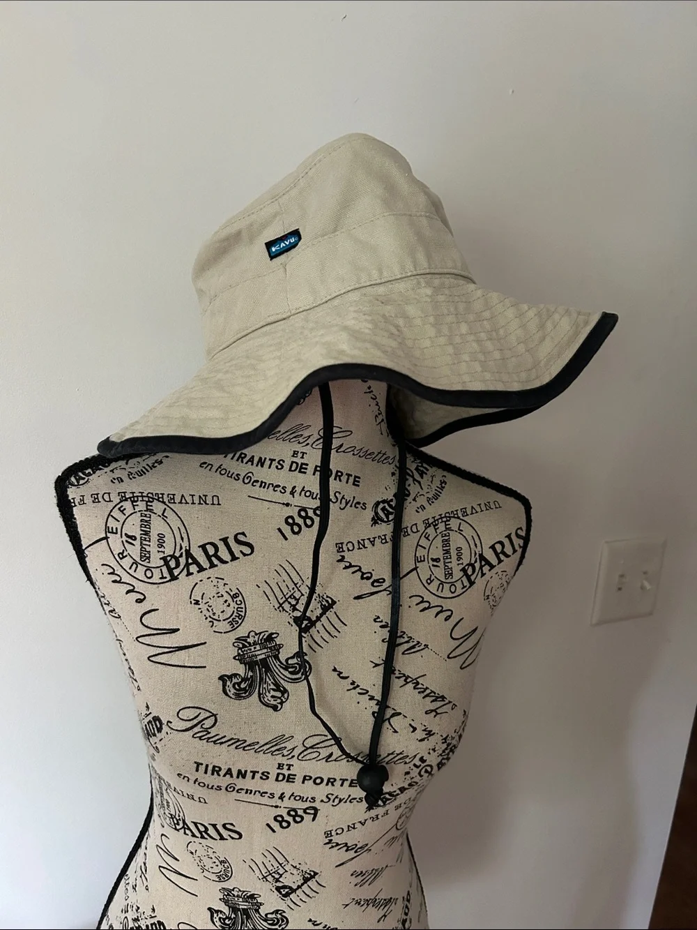 Kavu Khaki Broad Brim Safari Bucket Hat Womens one size